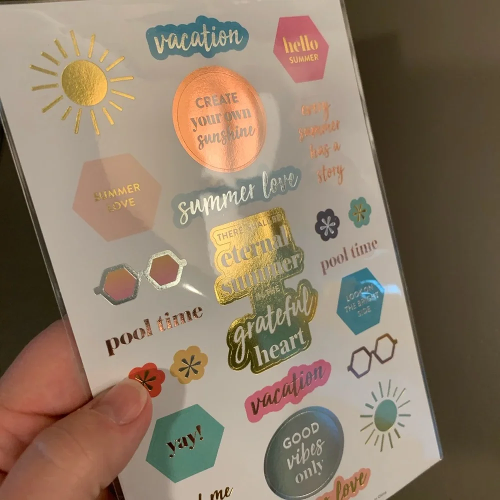Erin Condren Summer SSB Sticker Sheets-Set of 3 Sheets